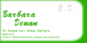 barbara deman business card